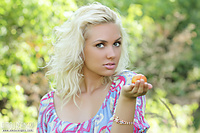 Blonde nude russian girls outdoor