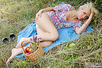 Blonde nude russian girls outdoor