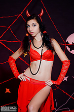 Lovely erotica girl big tits devil