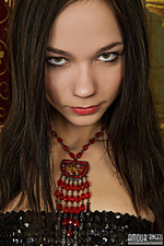 Nude teens having amour angels in red stockings