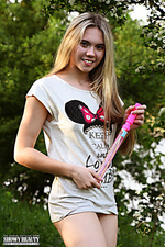 Sweet blonde outdoors